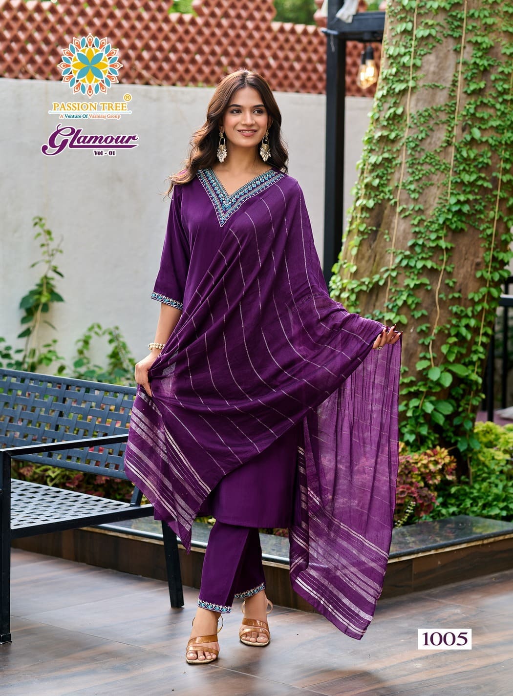 Roman Silk Embroidery Kurti Pant And Dupatta Collection